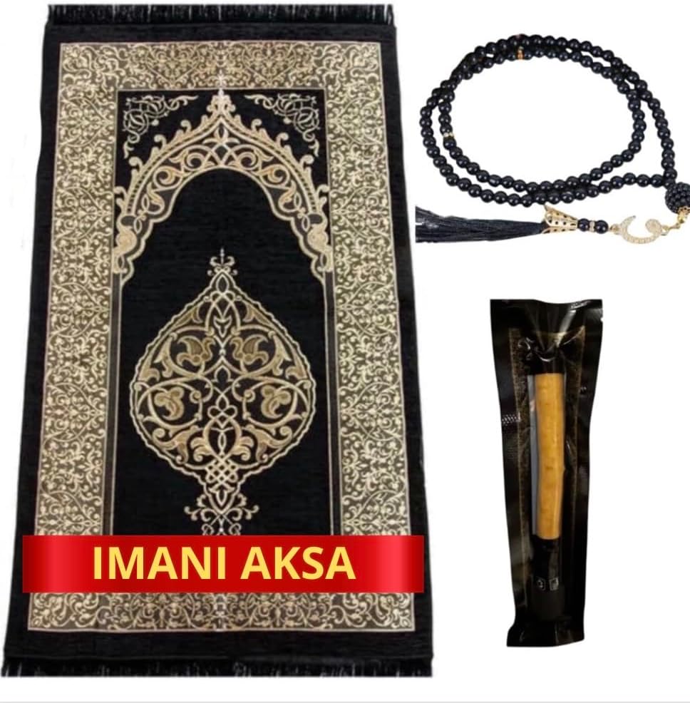 Imani Aksa Coffret Cadeau Musulman-(Tapis de prière, tasbih